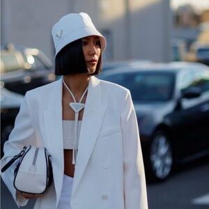 Prada White Bucket Hat